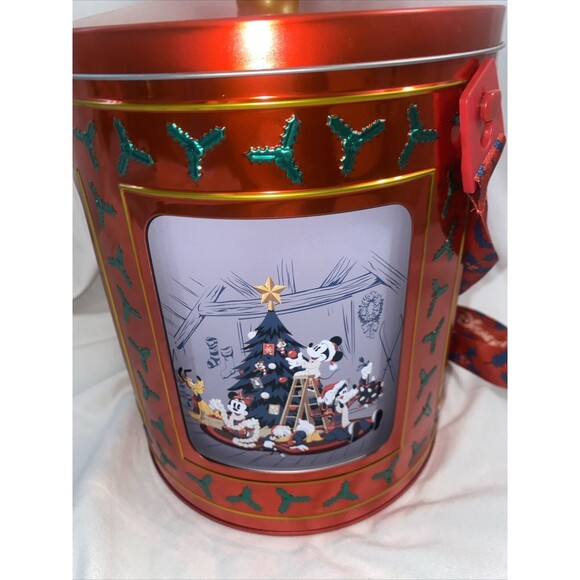 Disney musical popcorn tin bucket 2022 Holiday Christmas Mickey & Friends parks - Picture 6 of 8